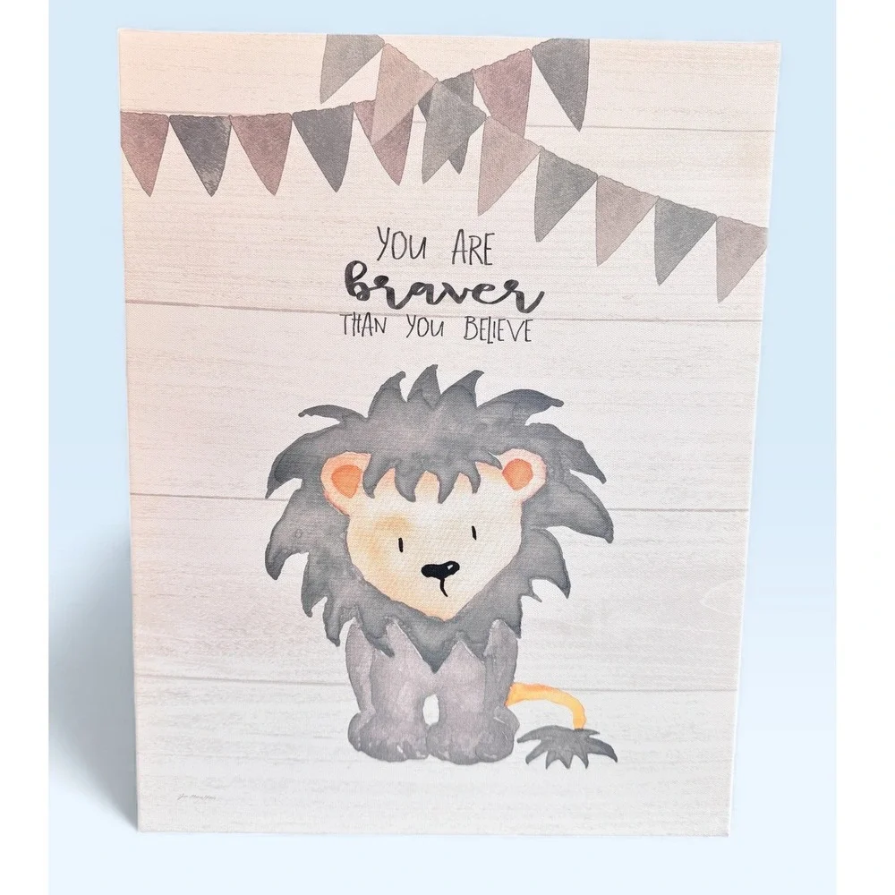 Nursery Wall Art Set 3 Safari Animals‎ More Loved Quote  Canvas Prints 11